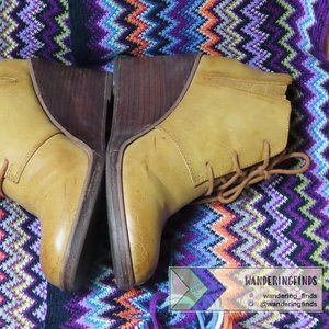 Torrid Tan Wedge Lace-up Ankle Booties